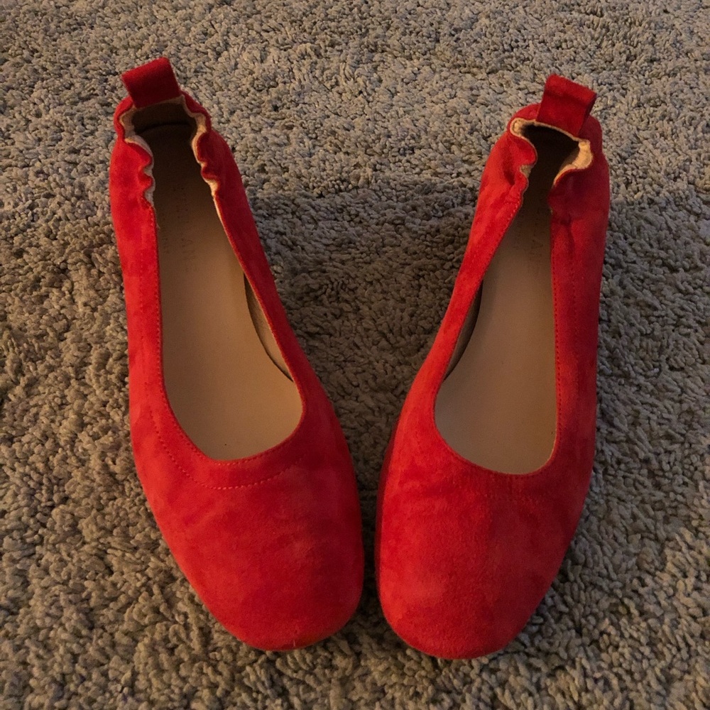 Everlane Day Heel in Red Suede